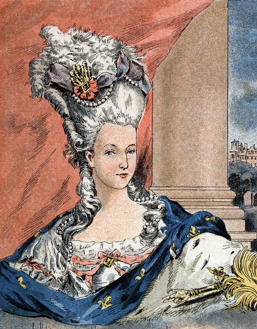 Portret Marii Antoniny – Lorraine Habsburg, królowa Francji (1755-1793). autorstwa Camille Gilbert