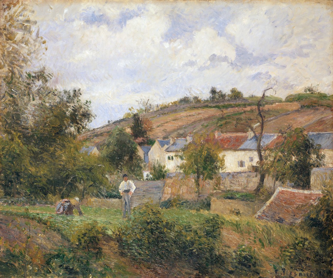Zakątek Hermitage, Pontoise, 1878 autorstwa Camille Jacob Pissarro