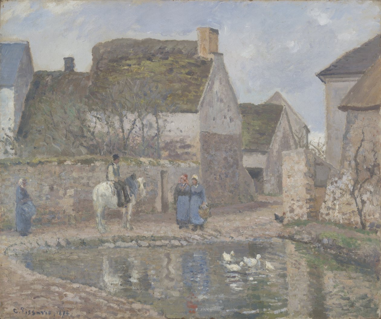 Staw w Ennery, 1874 autorstwa Camille Jacob Pissarro