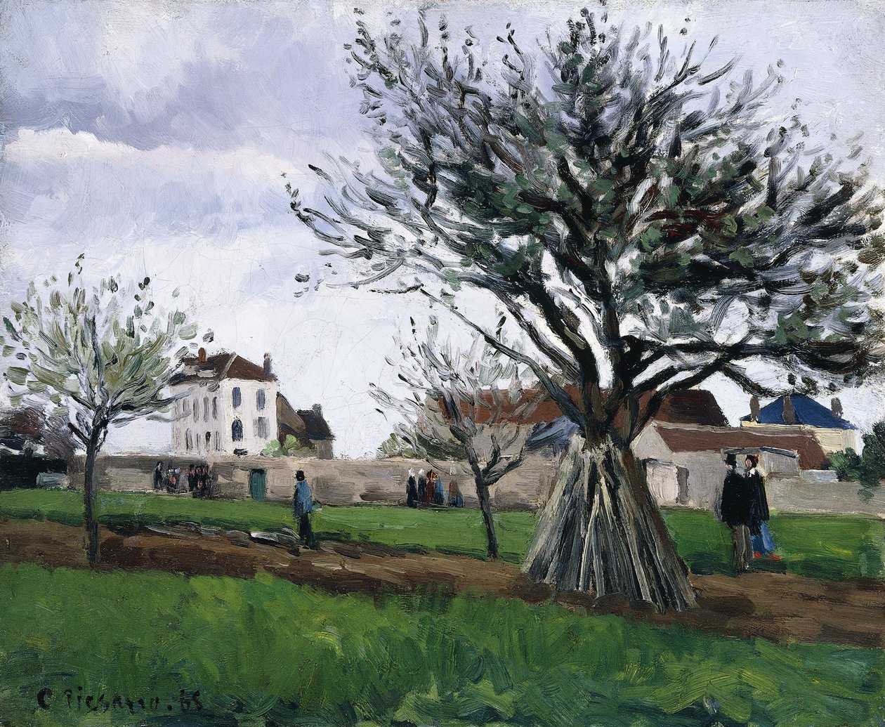 Jabłonie w Pontoise autorstwa Camille Jacob Pissarro