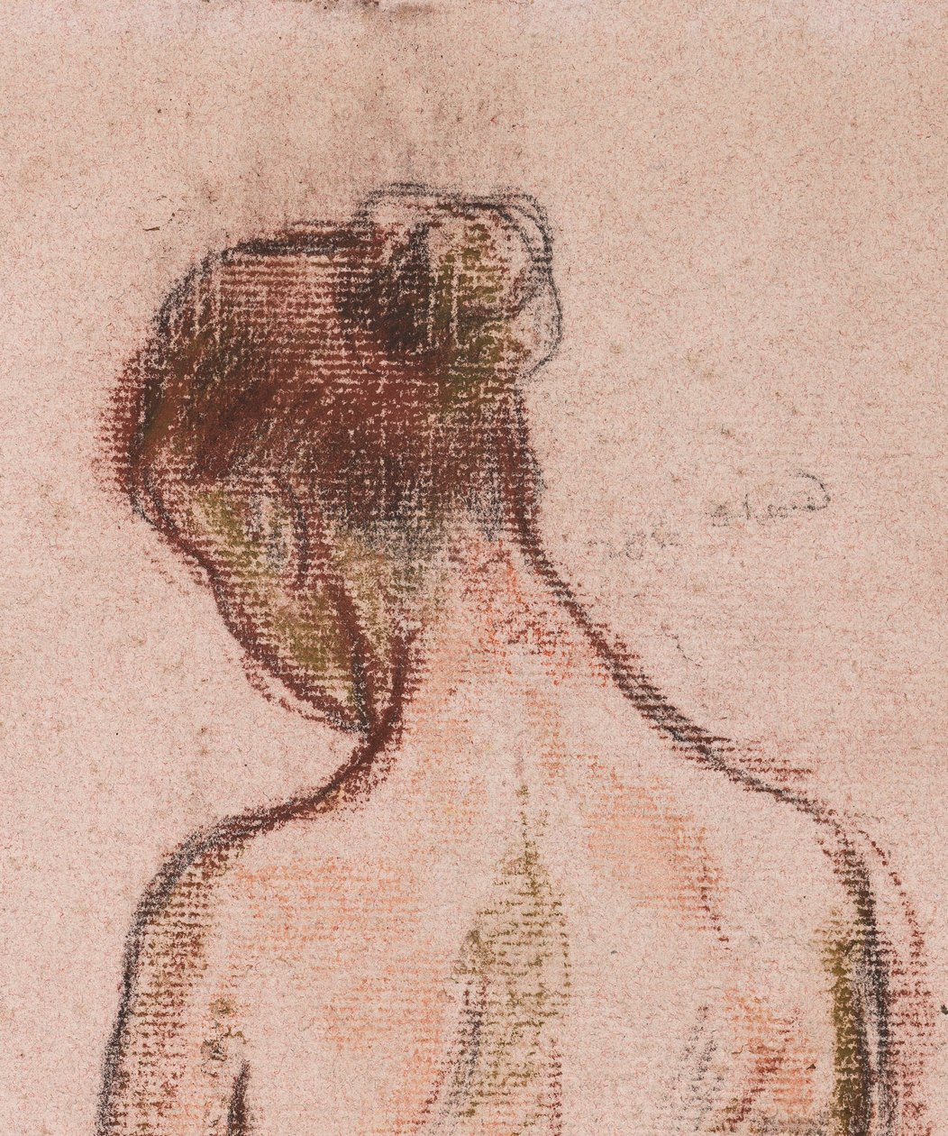 Stojąca naga kobieta na całej długości, od tyłu autorstwa Camille Jacob Pissarro