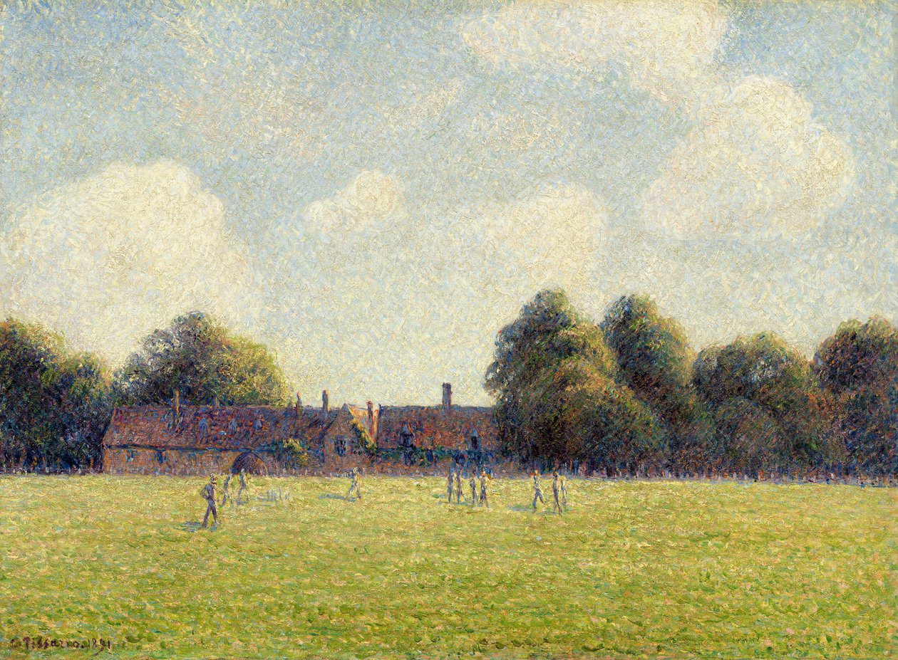 Hampton Court Green, 1891 autorstwa Camille Jacob Pissarro