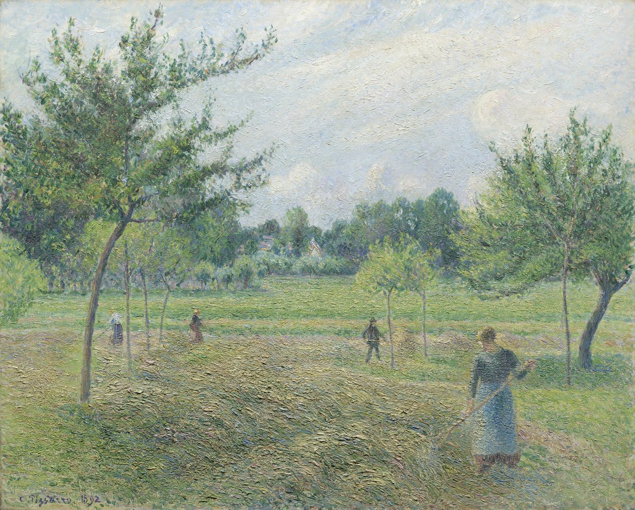 Sianokosy w Éragny, 1892 autorstwa Camille Jacob Pissarro