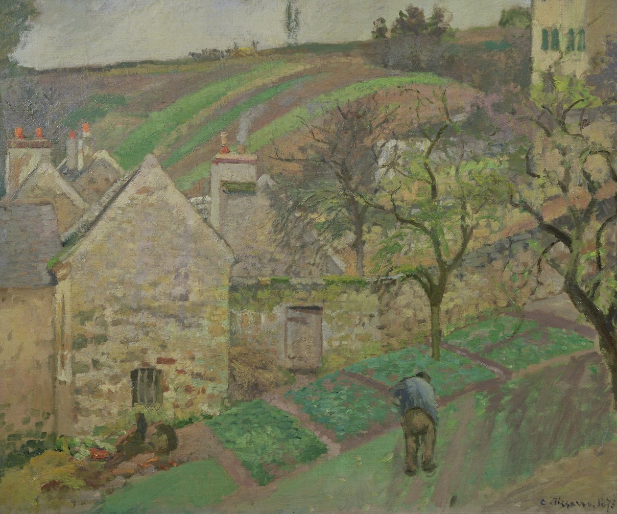 Wzgórze Ermitażu, Pontoise, 1873 autorstwa Camille Jacob Pissarro