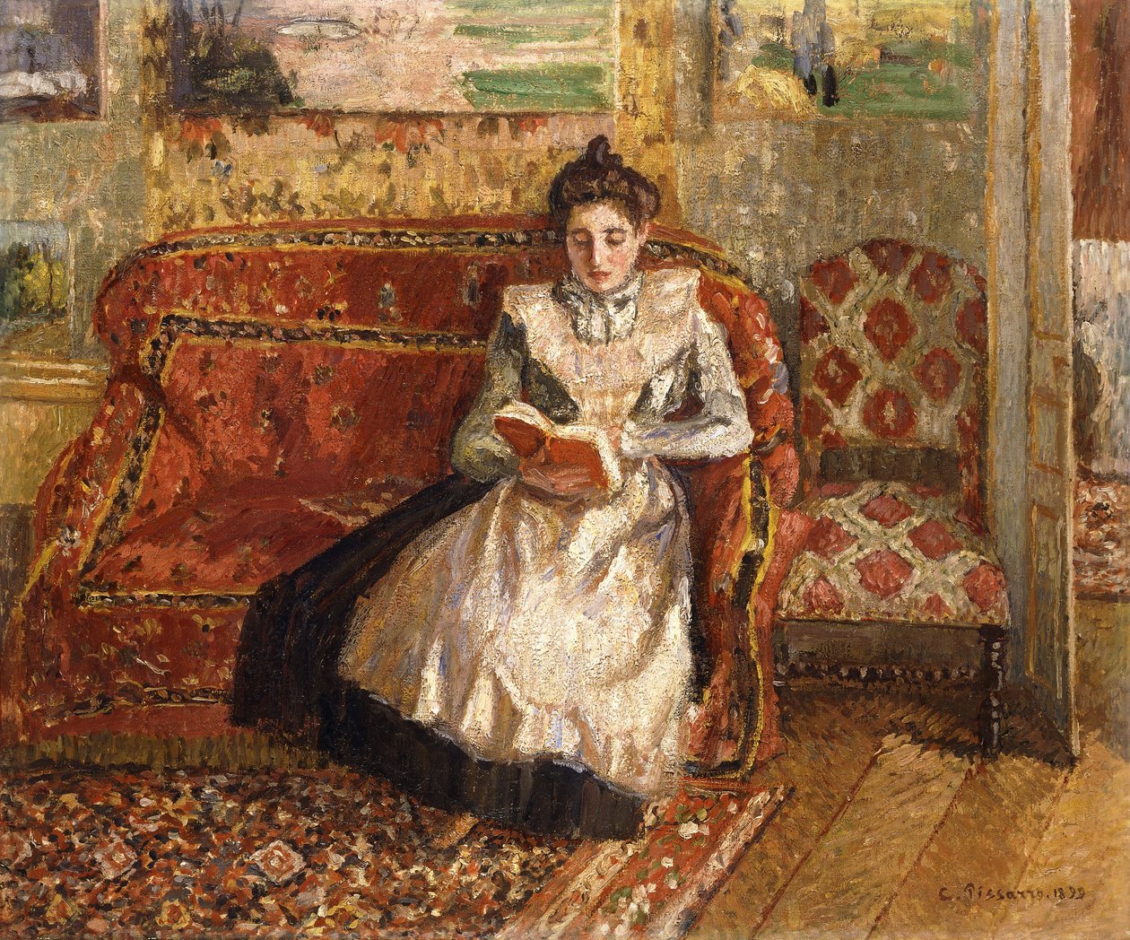 Joanna Czytanie, 1899 autorstwa Camille Jacob Pissarro
