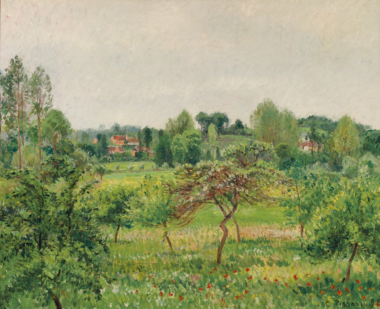 Czerwiec, Deszczowa Pogoda, Eragny; czerwiec, deszczowa pogoda, Eragny, 1898 autorstwa Camille Jacob Pissarro