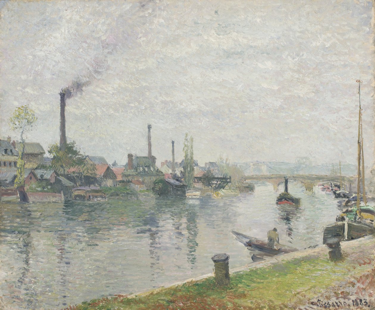 LIIle Lacroix w Rouen, 1883 r. autorstwa Camille Jacob Pissarro