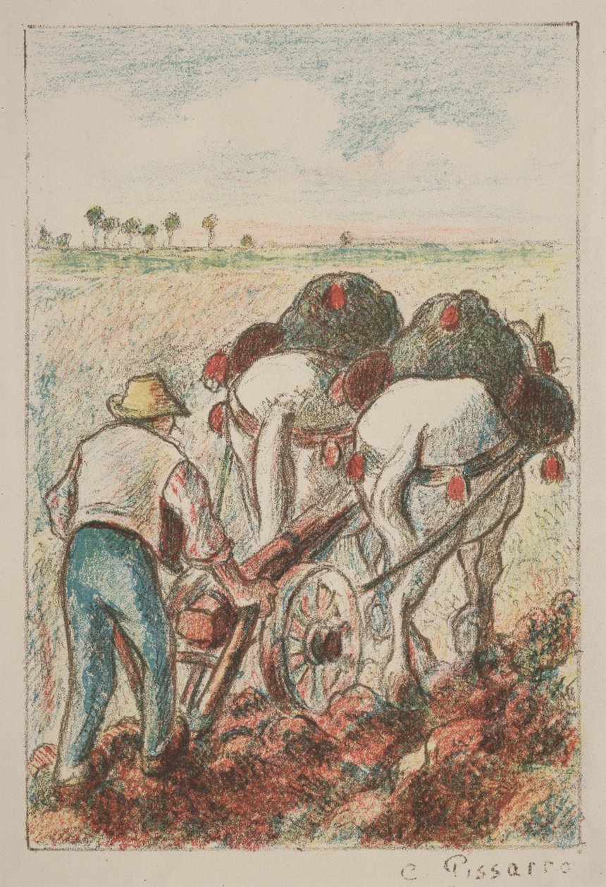 Pług, 1901. autorstwa Camille Jacob Pissarro