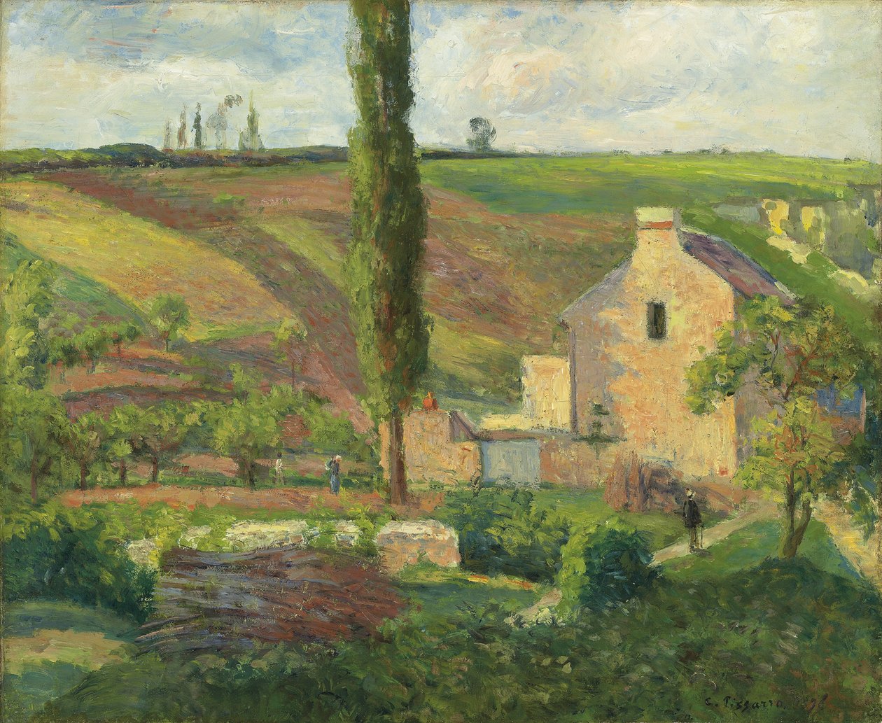 Cote des Mathurins w Ermitażu, Pontoise, 1876 autorstwa Camille Jacob Pissarro
