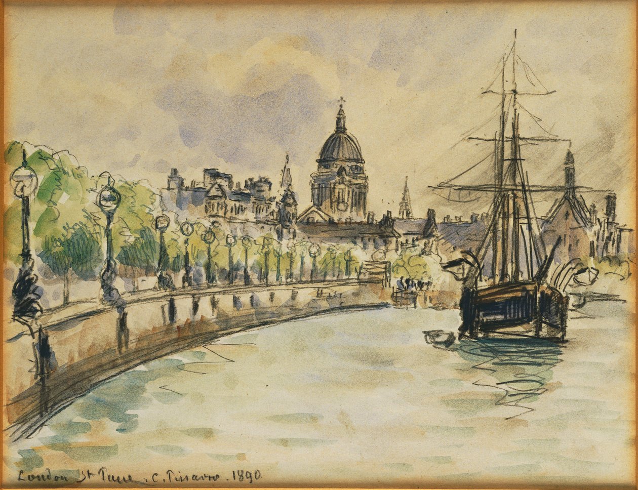 Londyn, Katedra św. Pawła, 1890 autorstwa Camille Jacob Pissarro
