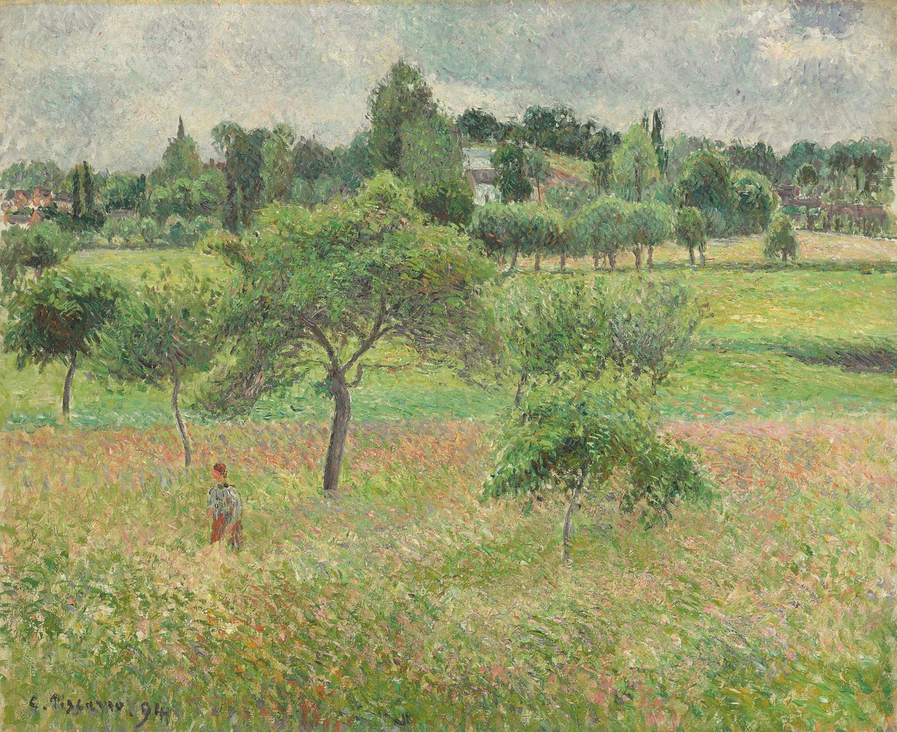 Jabłonie w Eragny, 1894 autorstwa Camille Jacob Pissarro