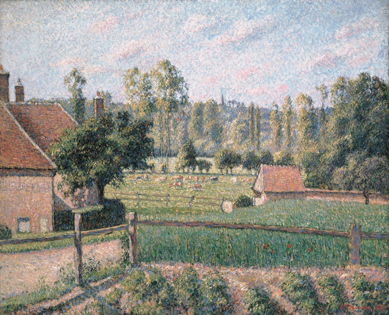 Preria w Eragny, 1889 autorstwa Camille Jacob Pissarro