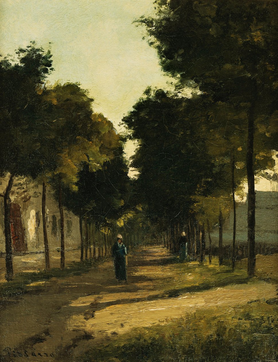 Droga; La Route, c. 1870 autorstwa Camille Jacob Pissarro
