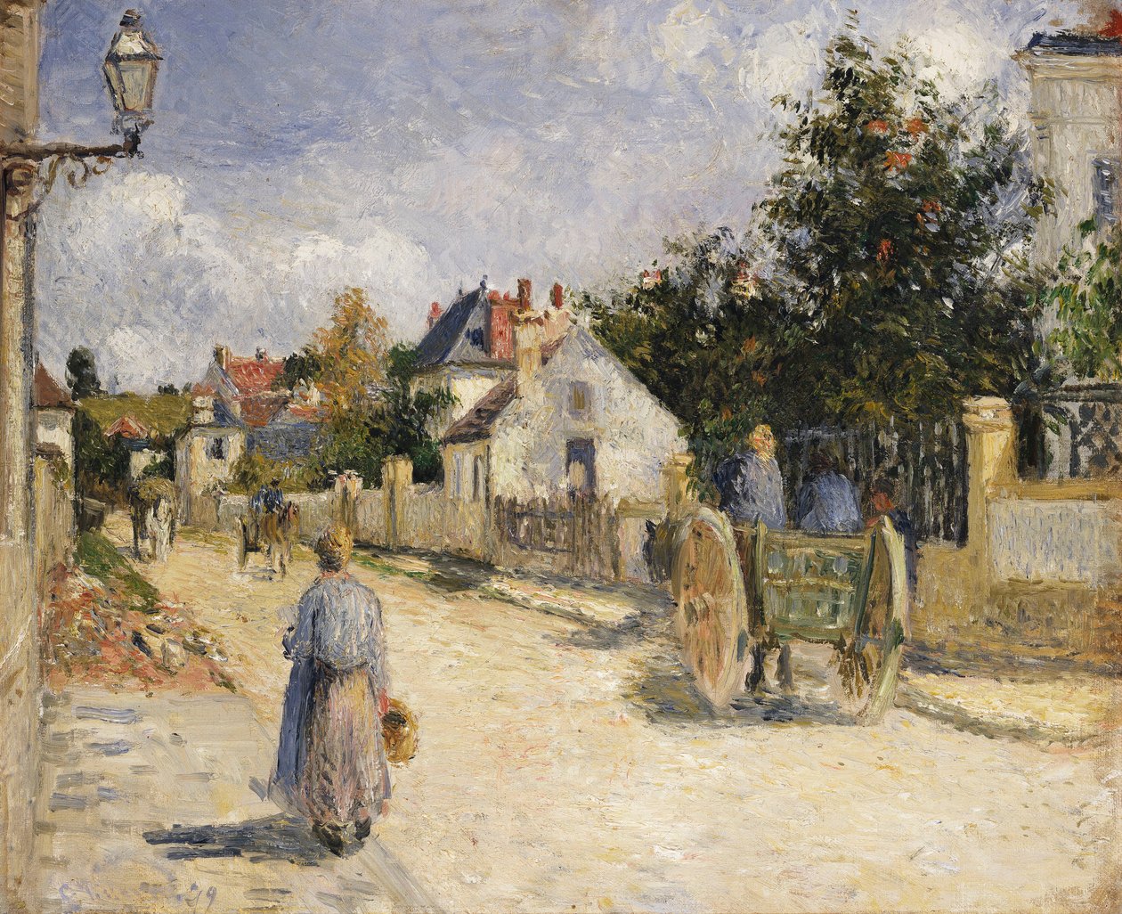 Droga w Pontoise, 1879 autorstwa Camille Jacob Pissarro