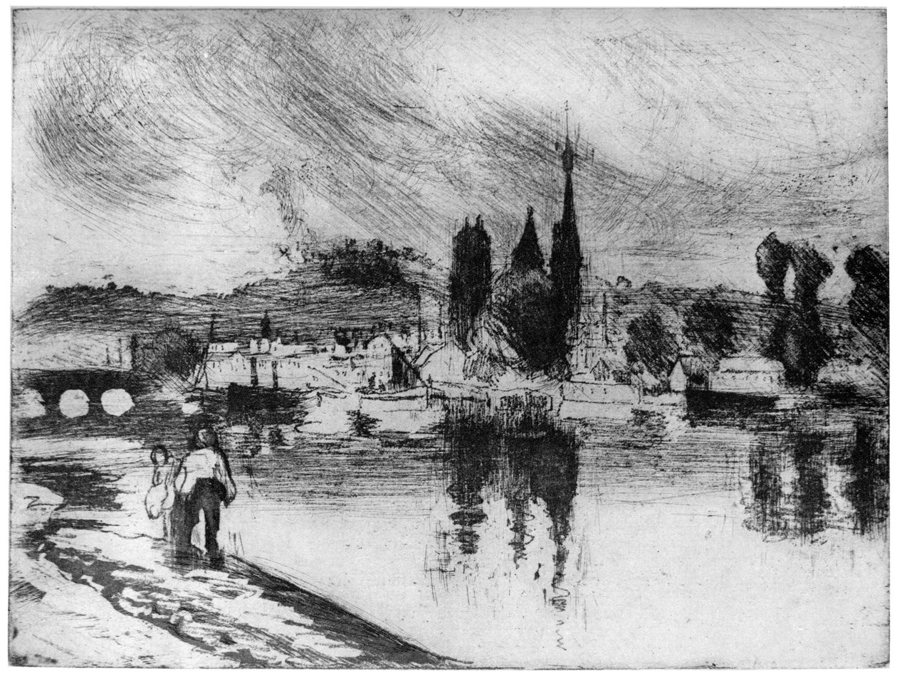 Rouen, Cours la Reine, ok. 1850-1900 1924 autorstwa Camille Jacob Pissarro