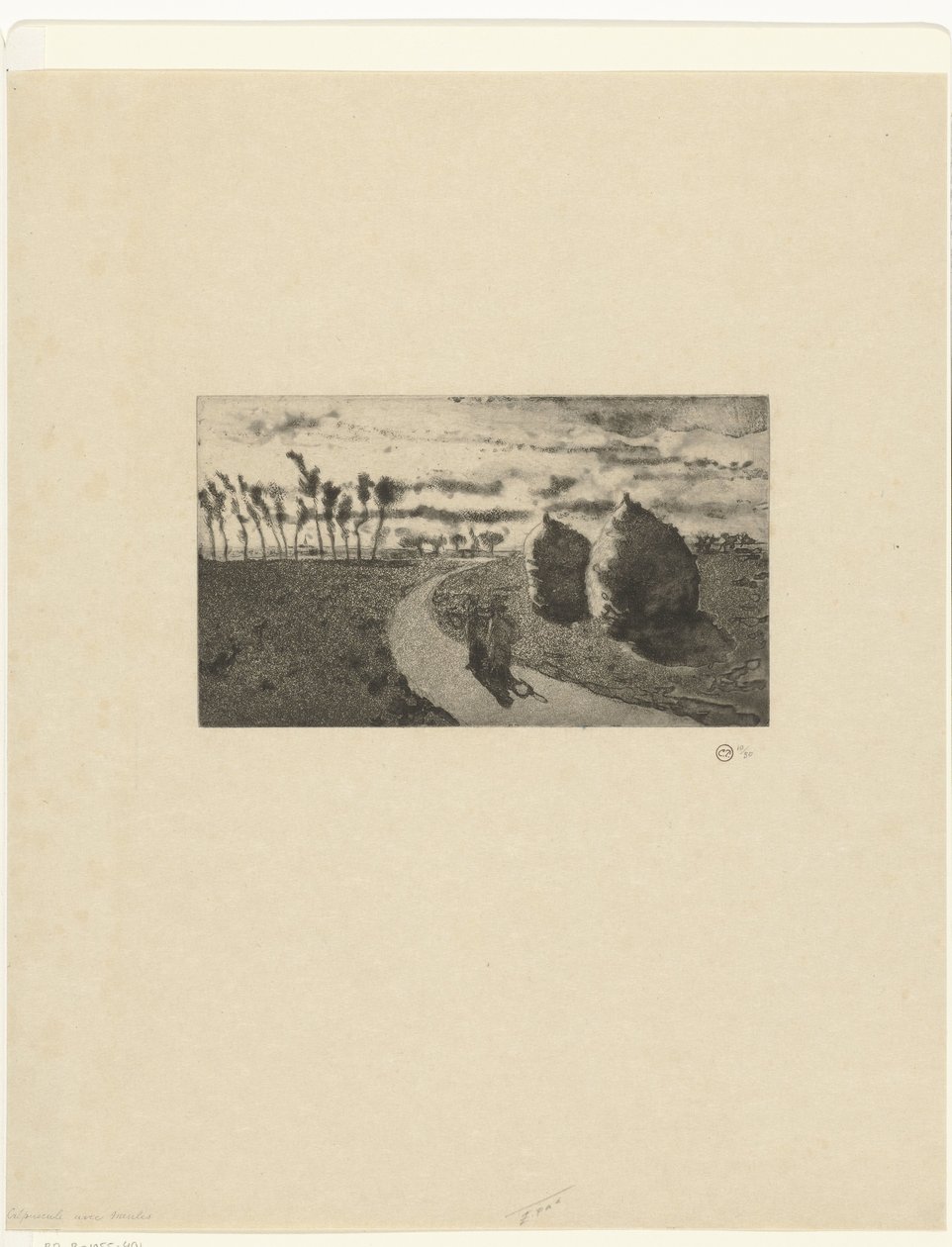 Zmierzch ze stogami siana Zmierzch z meblami autorstwa Camille Jacob Pissarro