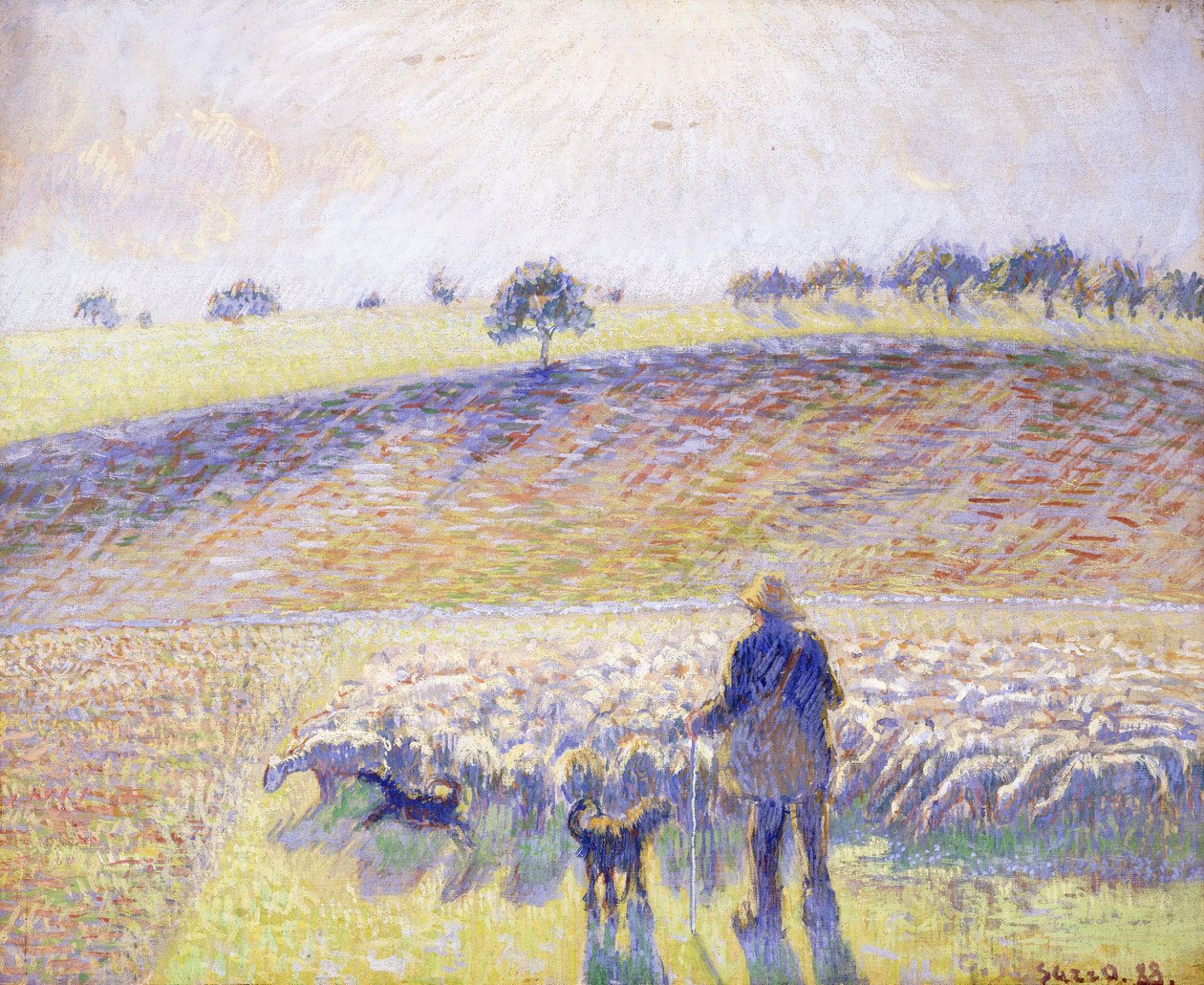 Pasterz z owcami, 1888 autorstwa Camille Jacob Pissarro
