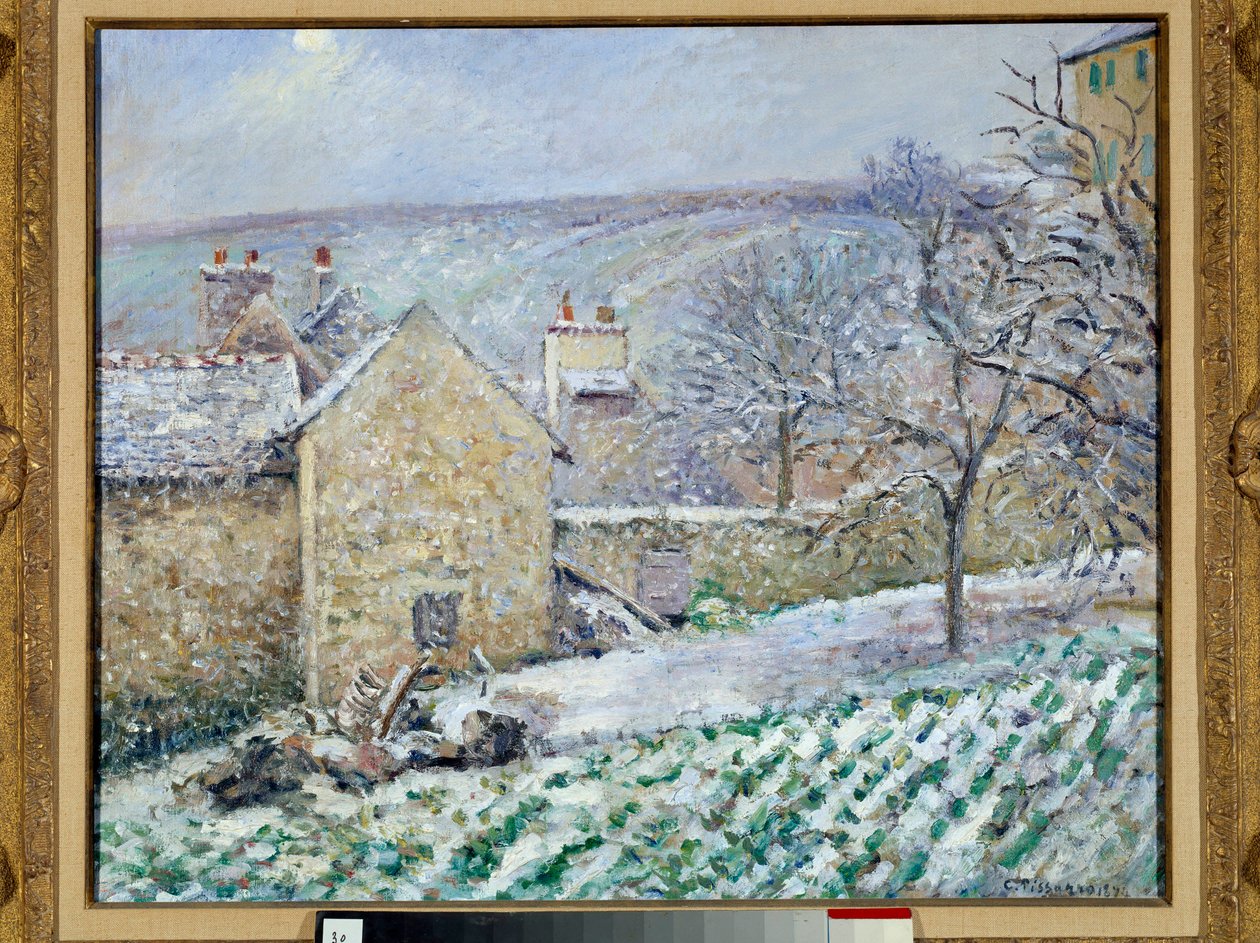 Efekt śniegu w Ermitażu. Obraz Camille Pissarro (1830-1903) autorstwa Camille Jacob Pissarro