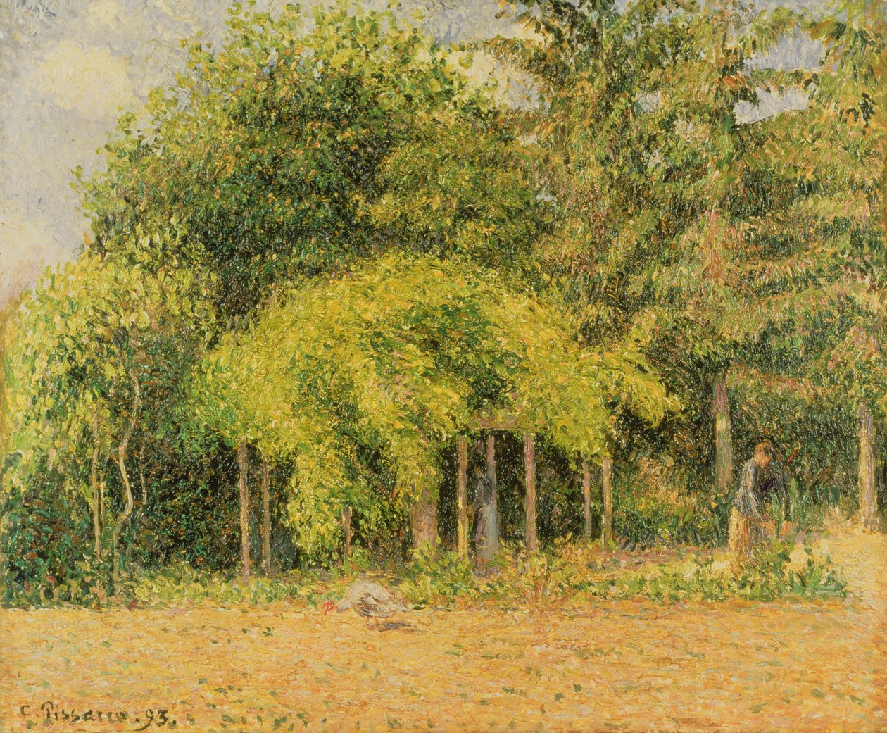 Altana w Eragny, 1893 autorstwa Camille Jacob Pissarro
