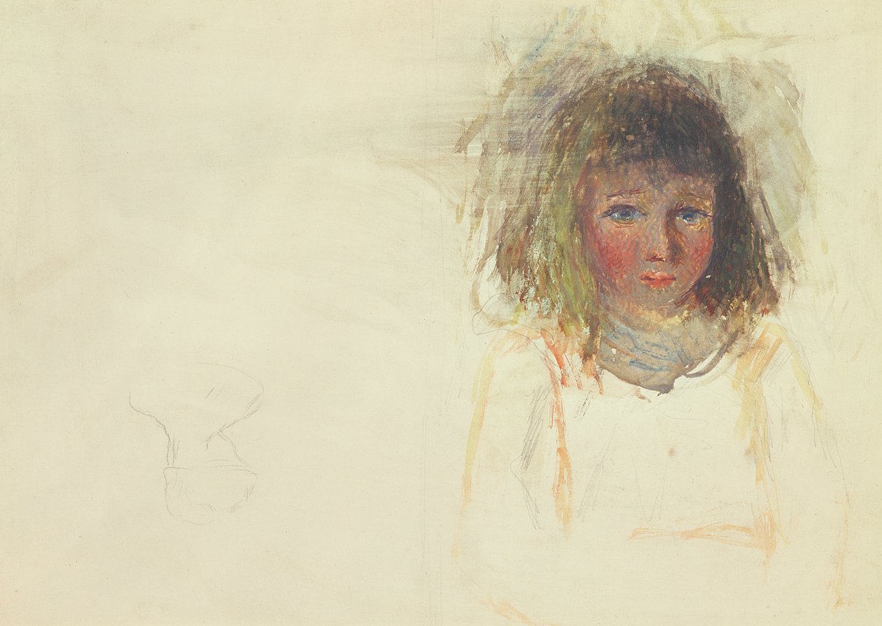 The Artists Son Georges, ok.1880 (wc i grafit na grubym papierze tkanym) autorstwa Camille Jacob Pissarro