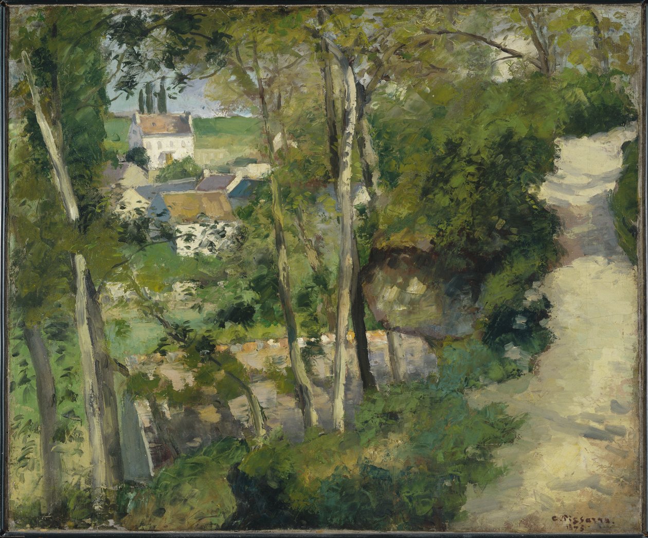 Wspinaczka, Rue de la Cote-du-Jalet, Pontoise, 1875 autorstwa Camille Jacob Pissarro