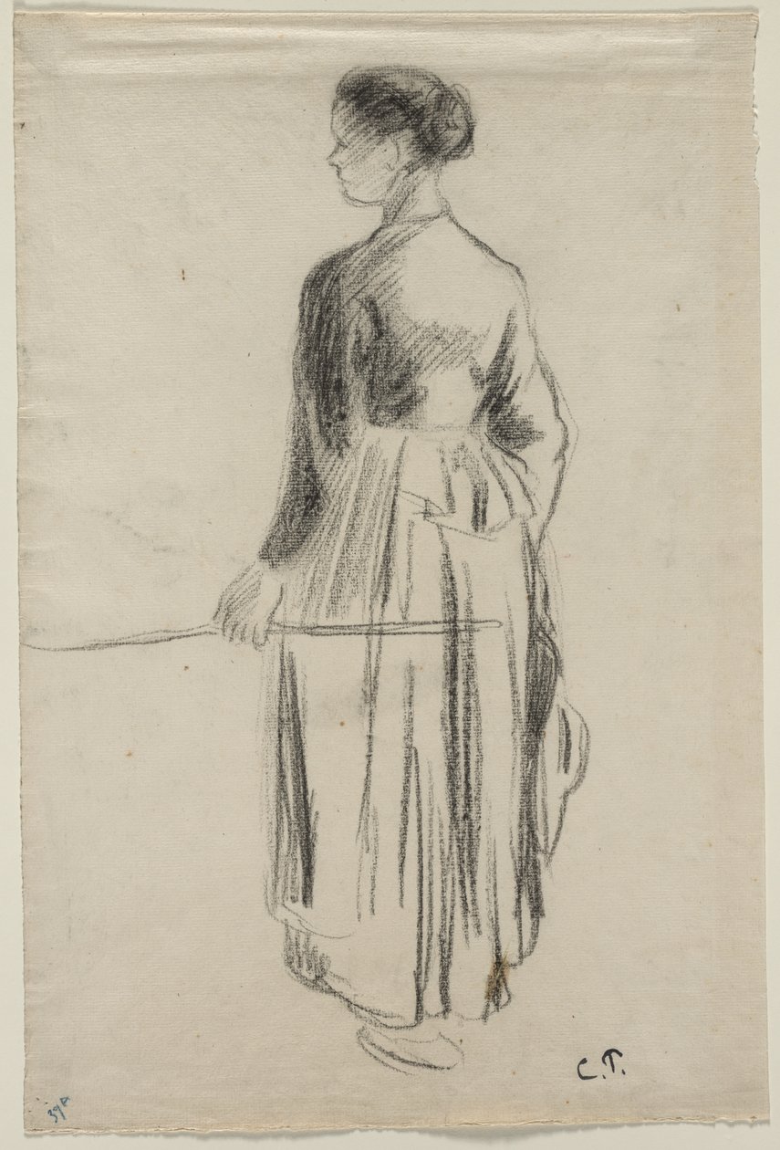 Pasterz, Eragny, 1886. autorstwa Camille Jacob Pissarro