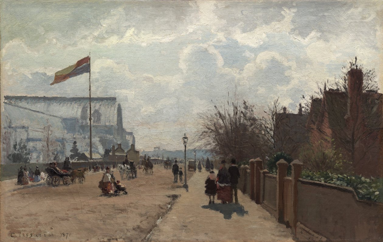 Kryształowy Pałac, 1871 autorstwa Camille Jacob Pissarro