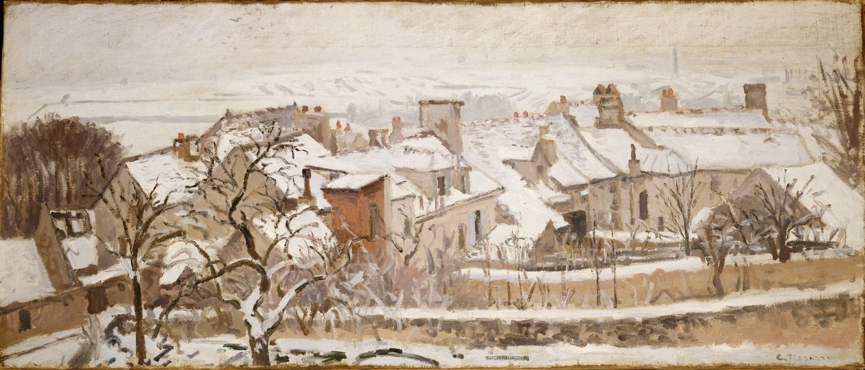 Cztery pory roku: zima, 1872 autorstwa Camille Jacob Pissarro