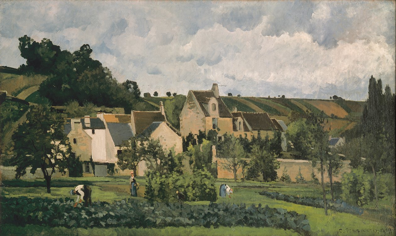 Ermitaż w Pontoise, 1867 r. autorstwa Camille Jacob Pissarro