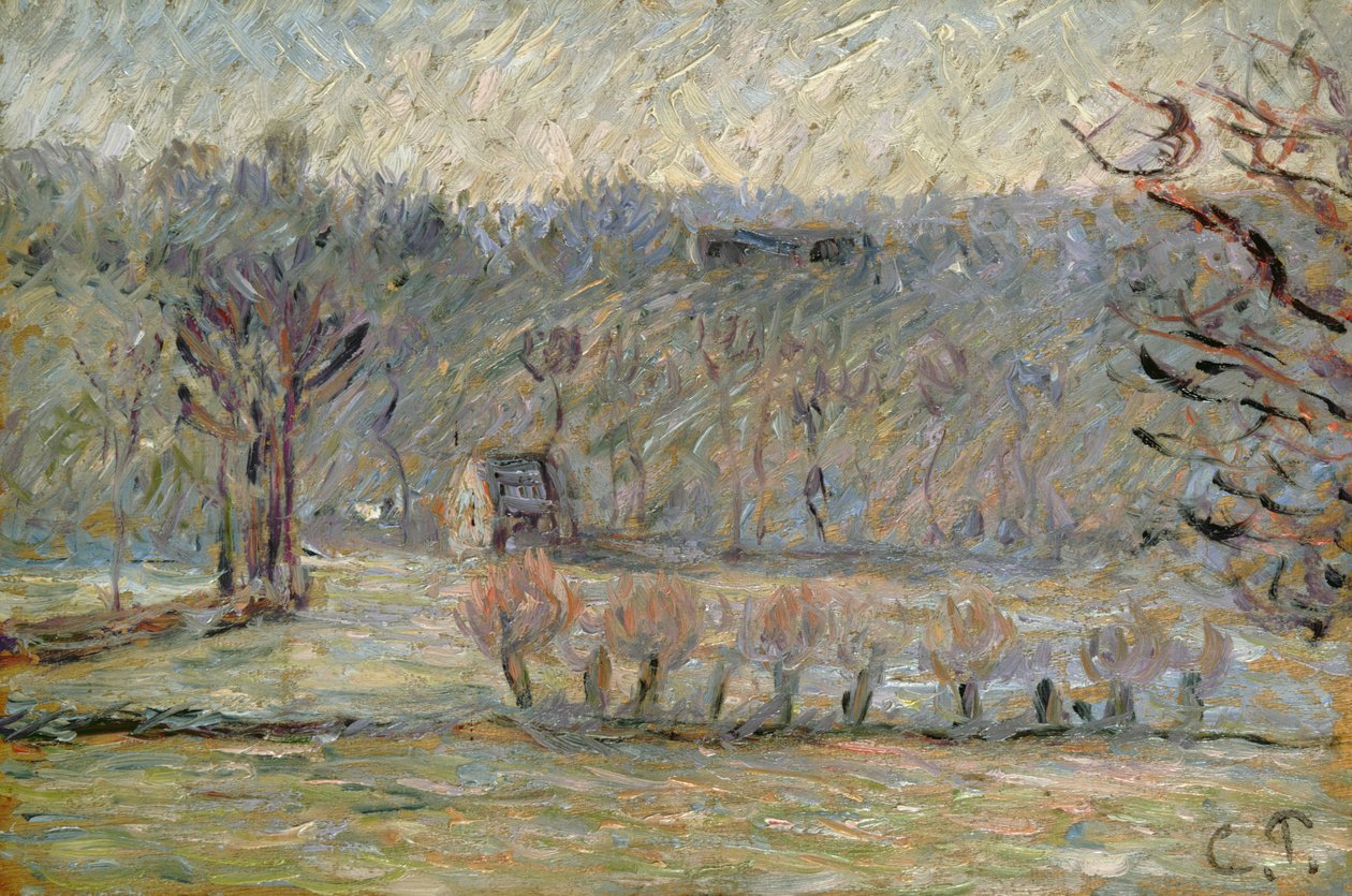 Wzgórze w Vaches, Bazincourt, c.1890 autorstwa Camille Jacob Pissarro