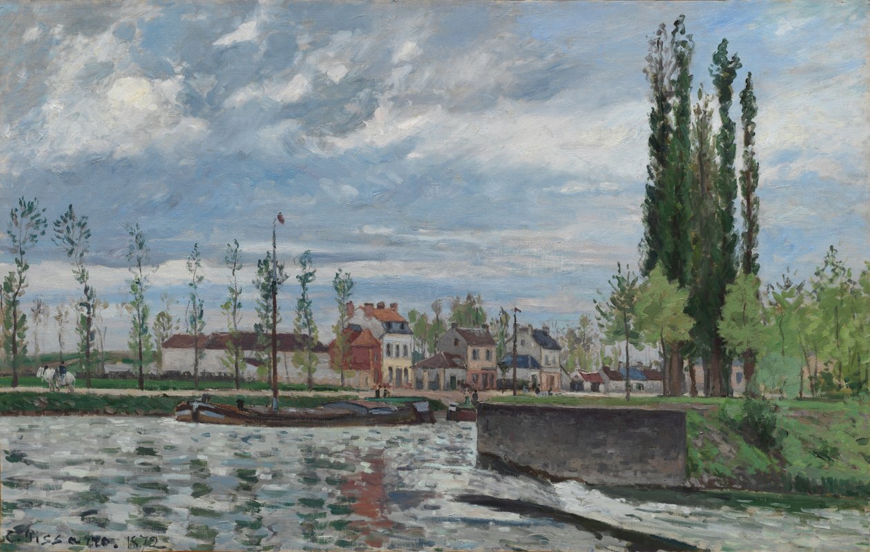 Zamek w Pontoise, 1872. autorstwa Camille Jacob Pissarro