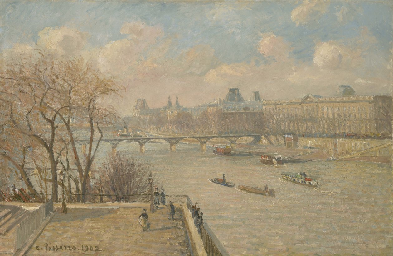 Luwr z Pont Neuf, 1902 autorstwa Camille Jacob Pissarro