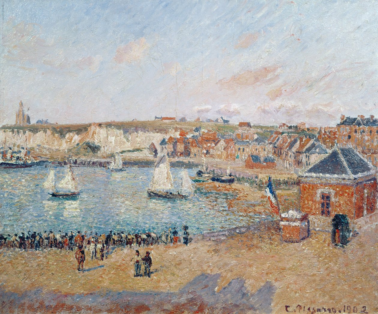 Port zewnętrzny w Dieppe, 1902 autorstwa Camille Jacob Pissarro