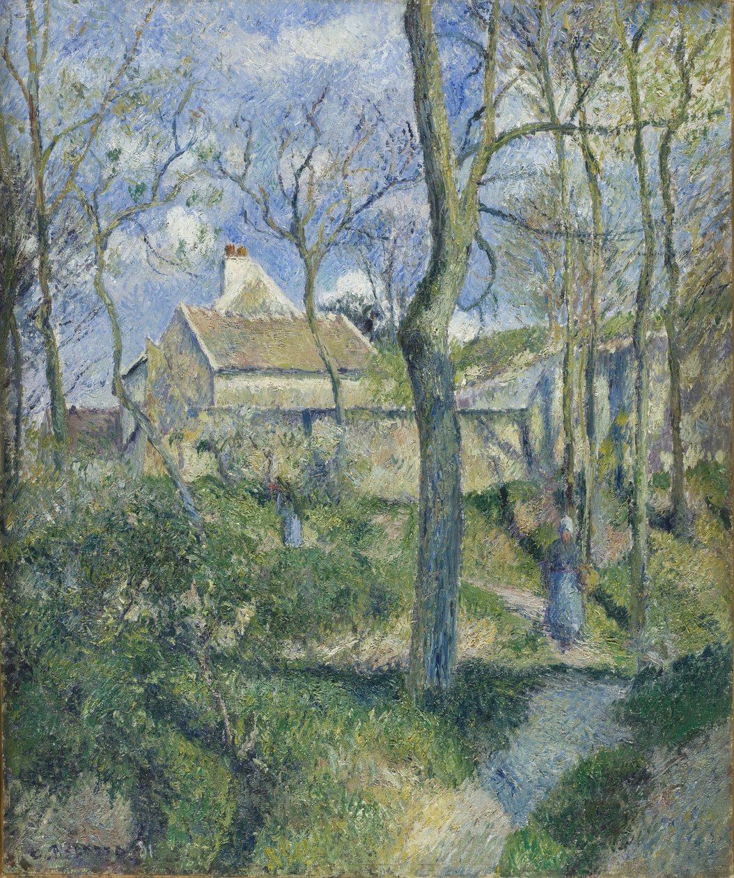 Ścieżka do Les Pouilleux, Pontoise, 1881 r. autorstwa Camille Jacob Pissarro