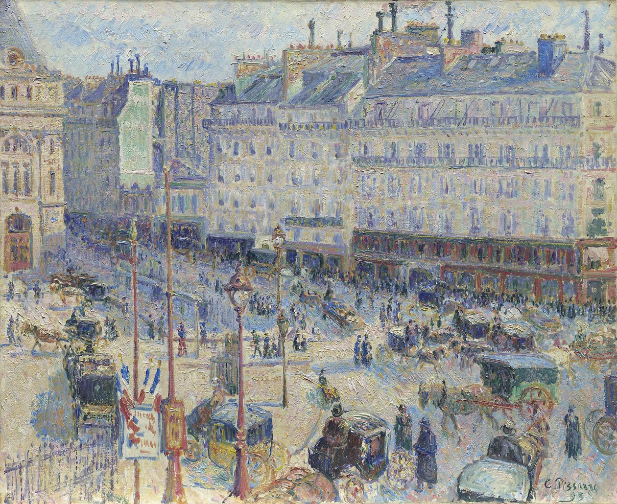 Place du Havre, Paryż, 1893 autorstwa Camille Jacob Pissarro