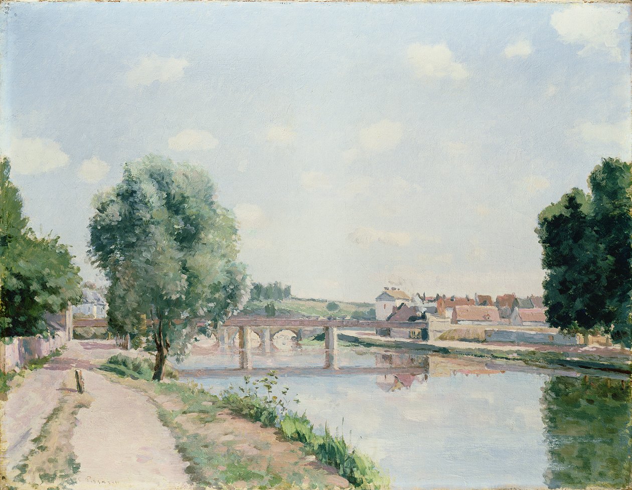 Most kolejowy, Pontoise autorstwa Camille Jacob Pissarro