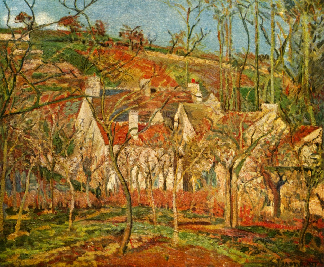 Czerwone Dachy, 1877, 1939. autorstwa Camille Jacob Pissarro