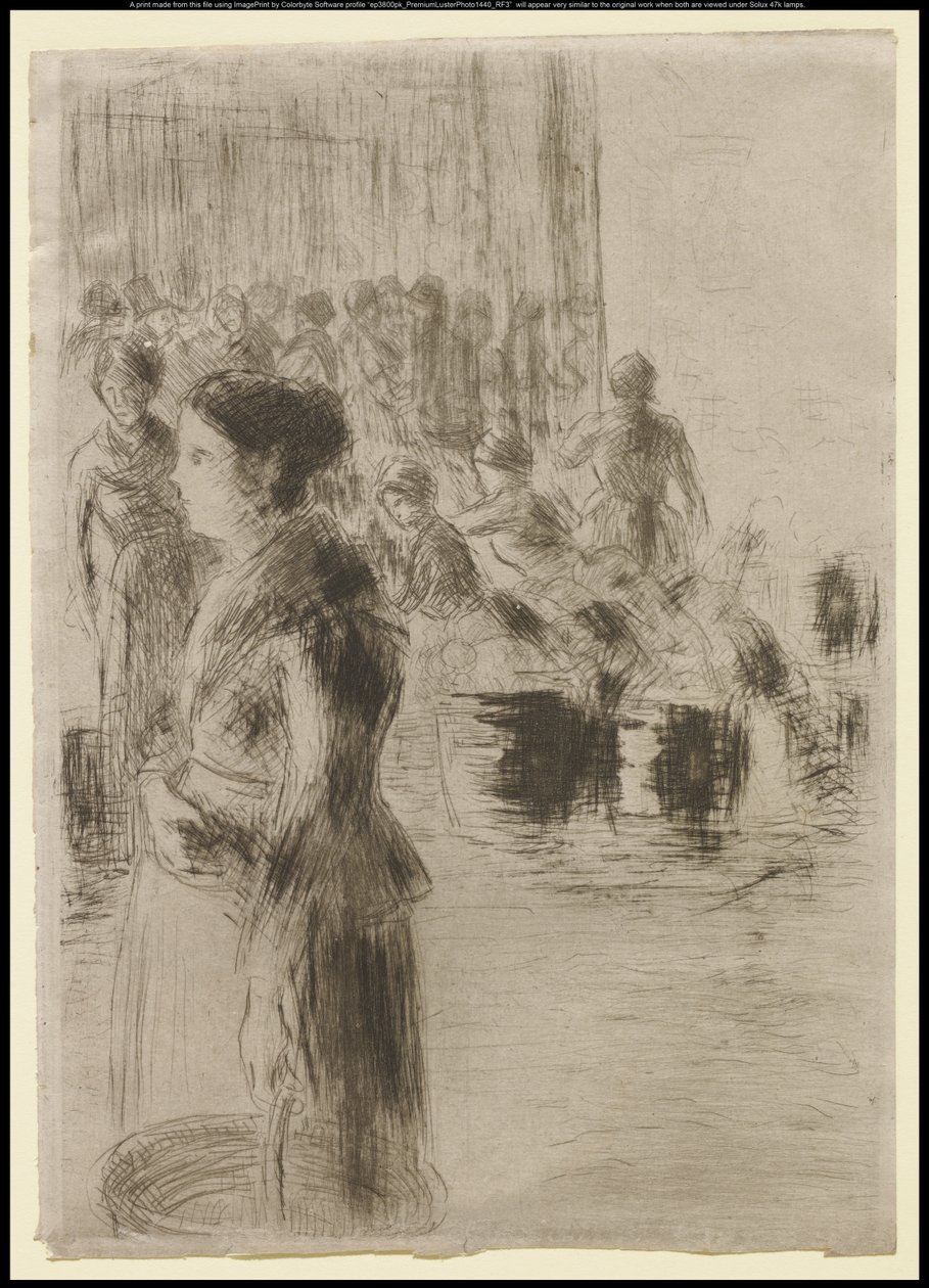 Marketing służebnej dziewczyny, 1888 autorstwa Camille Jacob Pissarro