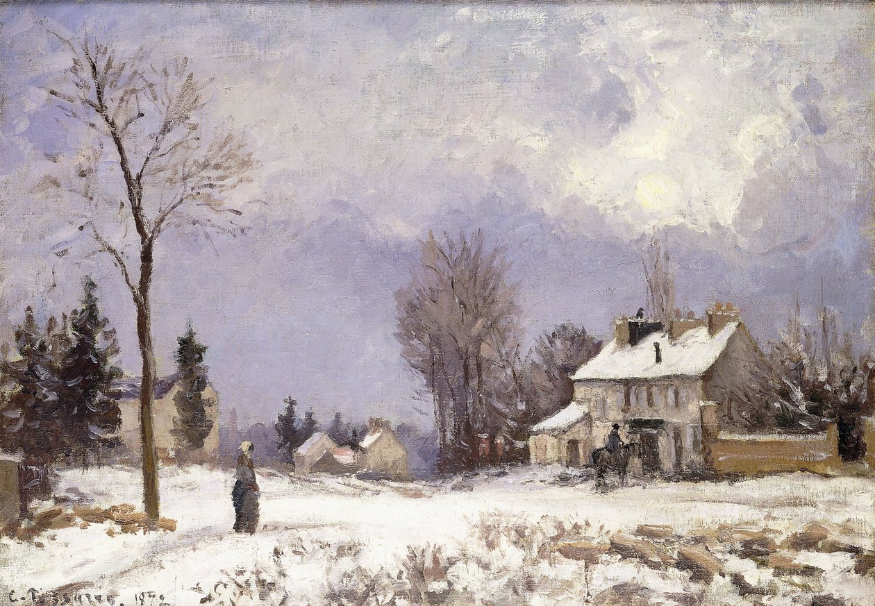 Droga Wersalska w Saint-Germain w Louveciennes, 1872 autorstwa Camille Jacob Pissarro
