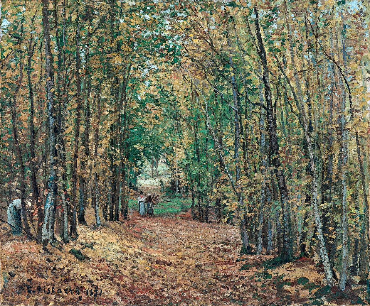 Lasy w Marly, 1871 autorstwa Camille Jacob Pissarro