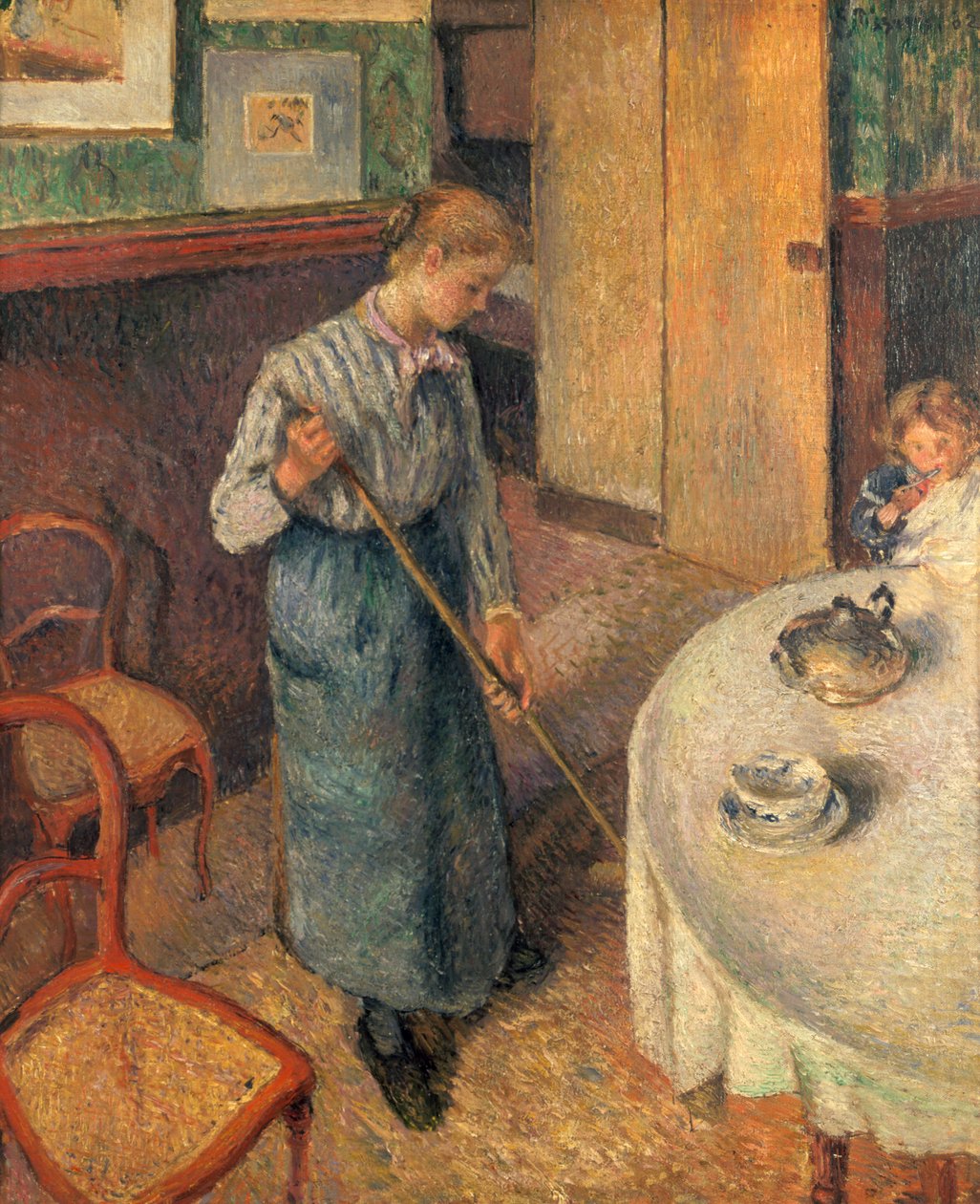 Młody sługa, 1882 autorstwa Camille Jacob Pissarro