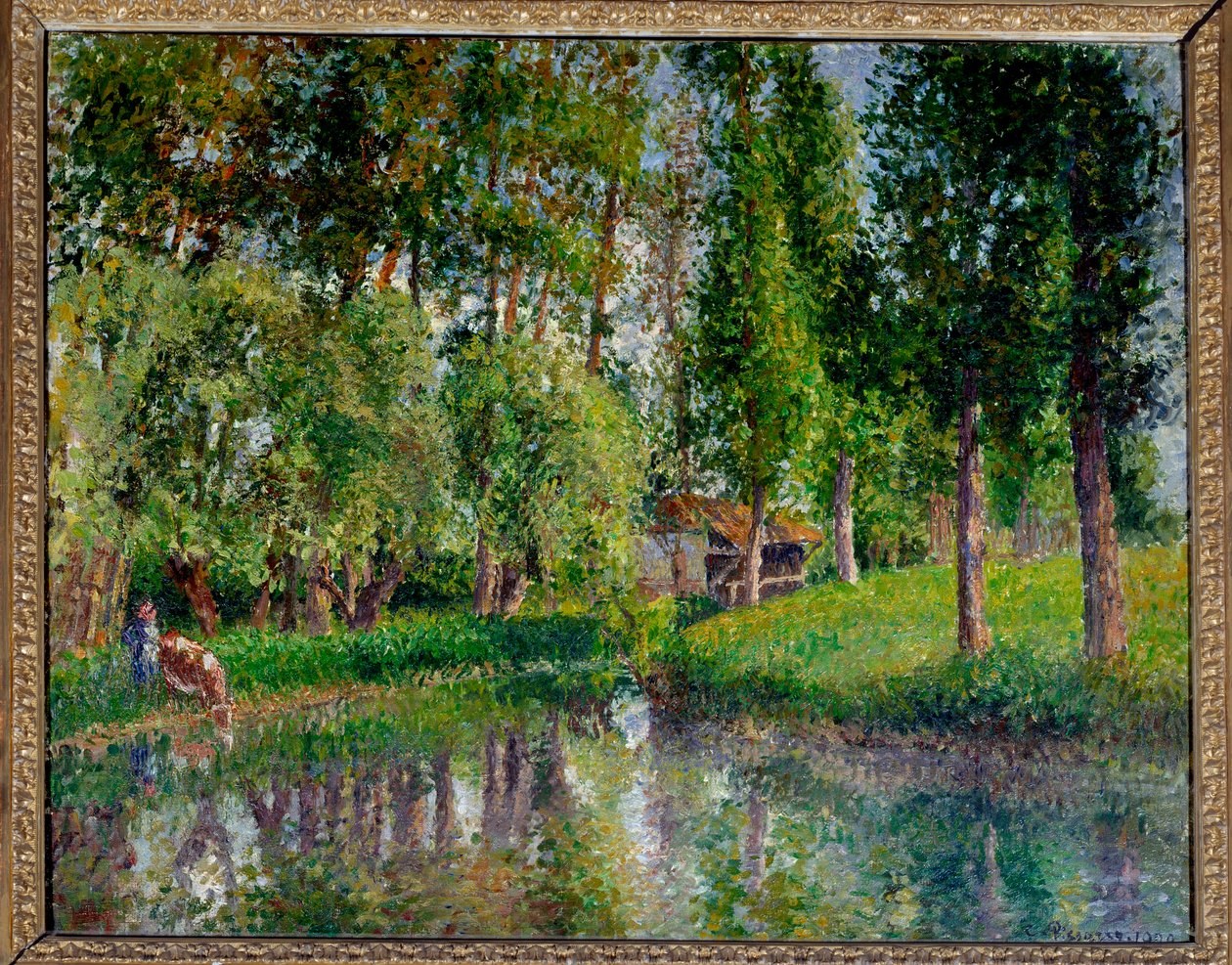 Pralnia Bazincourt Malarstwo Camille Pissarro (1830-1903) 1900 Nd. 0,65x0,81 m Paryż, musee d