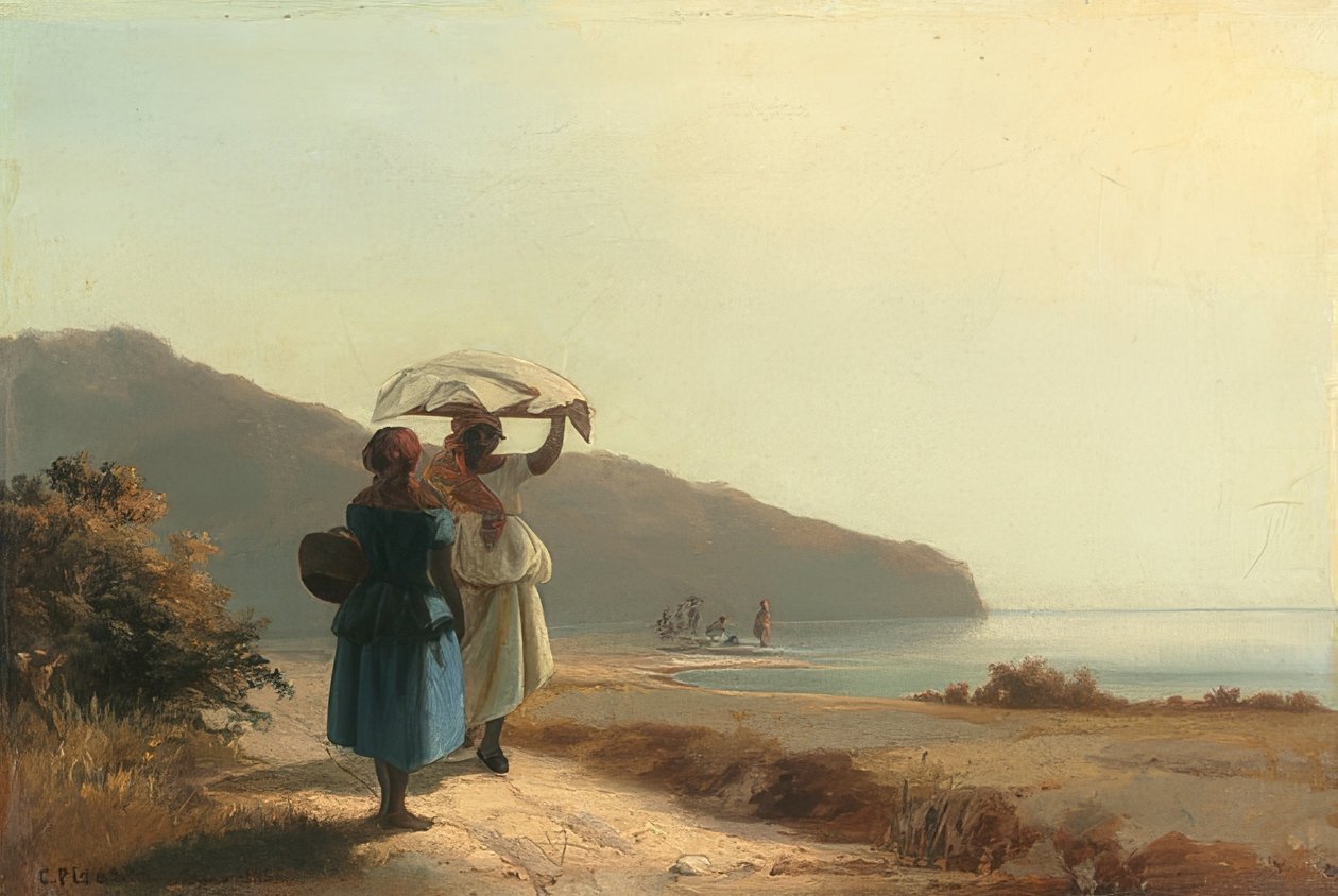 Rozrywka, św. 1856 autorstwa Camille Jacob Pissarro
