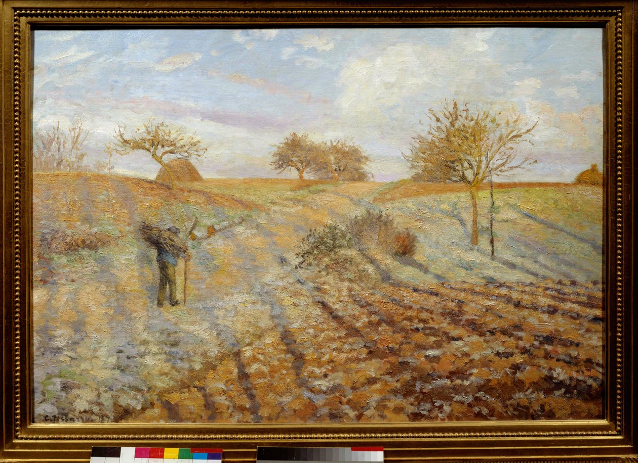 Biały obraz Gelee autorstwa Camille Pissarro (1830-1903). 1873 niedz. 0,65x0,93m. Paryż, Muzeum Orsay autorstwa Camille Jacob Pissarro