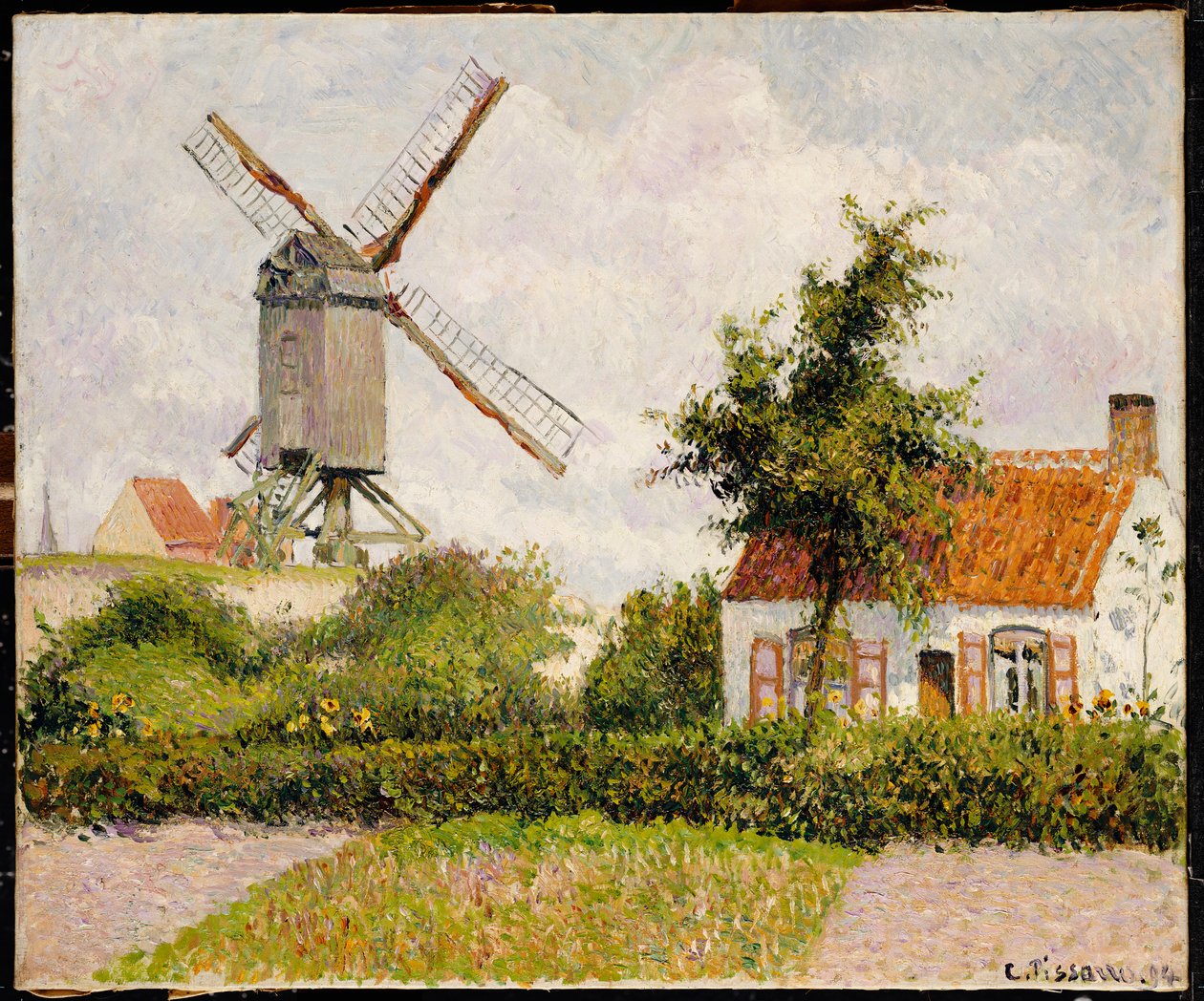 Wiatrak w Knokke, Belgia, 1894 autorstwa Camille Jacob Pissarro