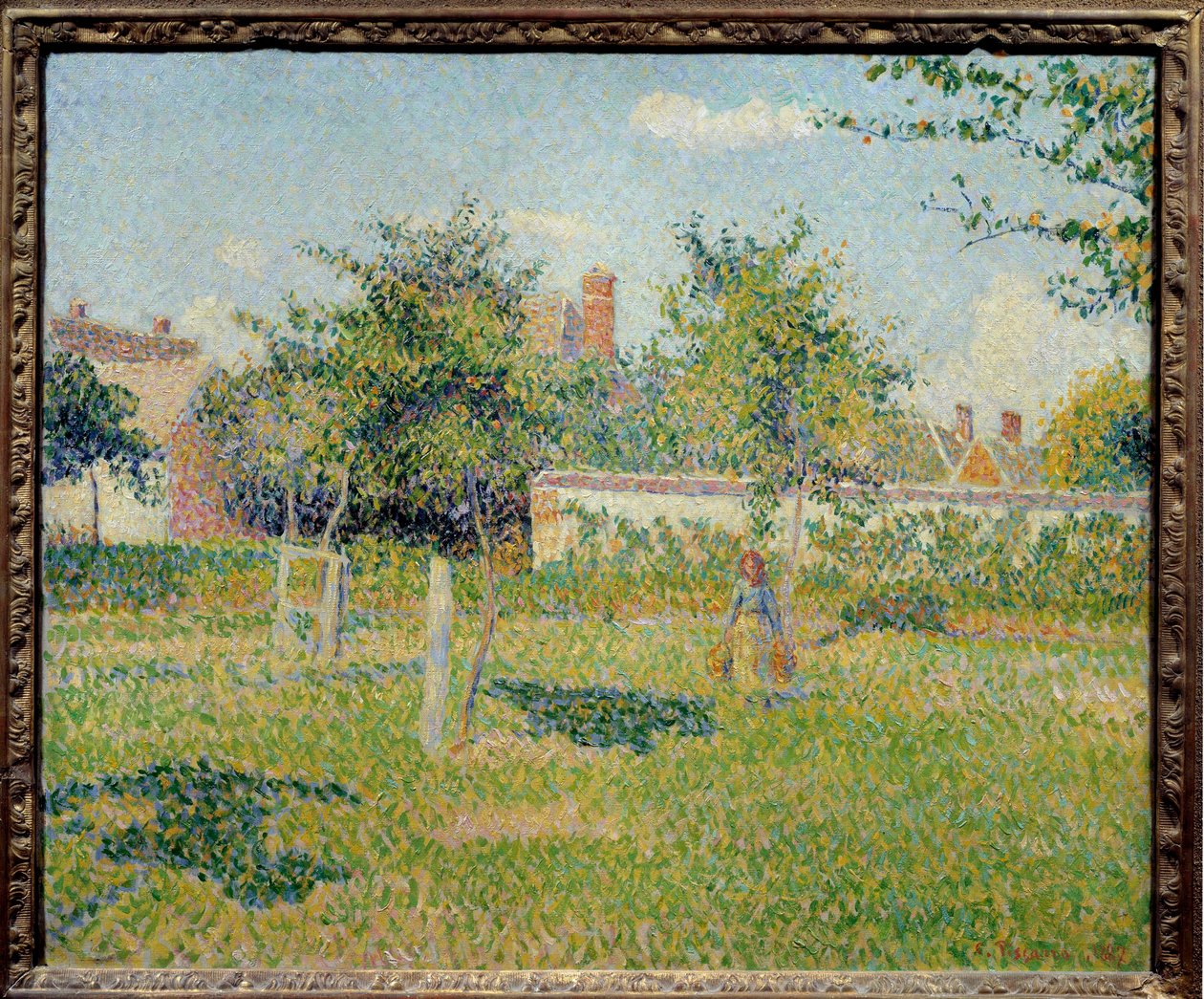 Kobieta w chuście lub „Wiosenne słońce w przededniu Eragny” Obraz Camille Pissarro (1830-1903) 1887 nd. 0,54x0,65 m Paryż, musee d