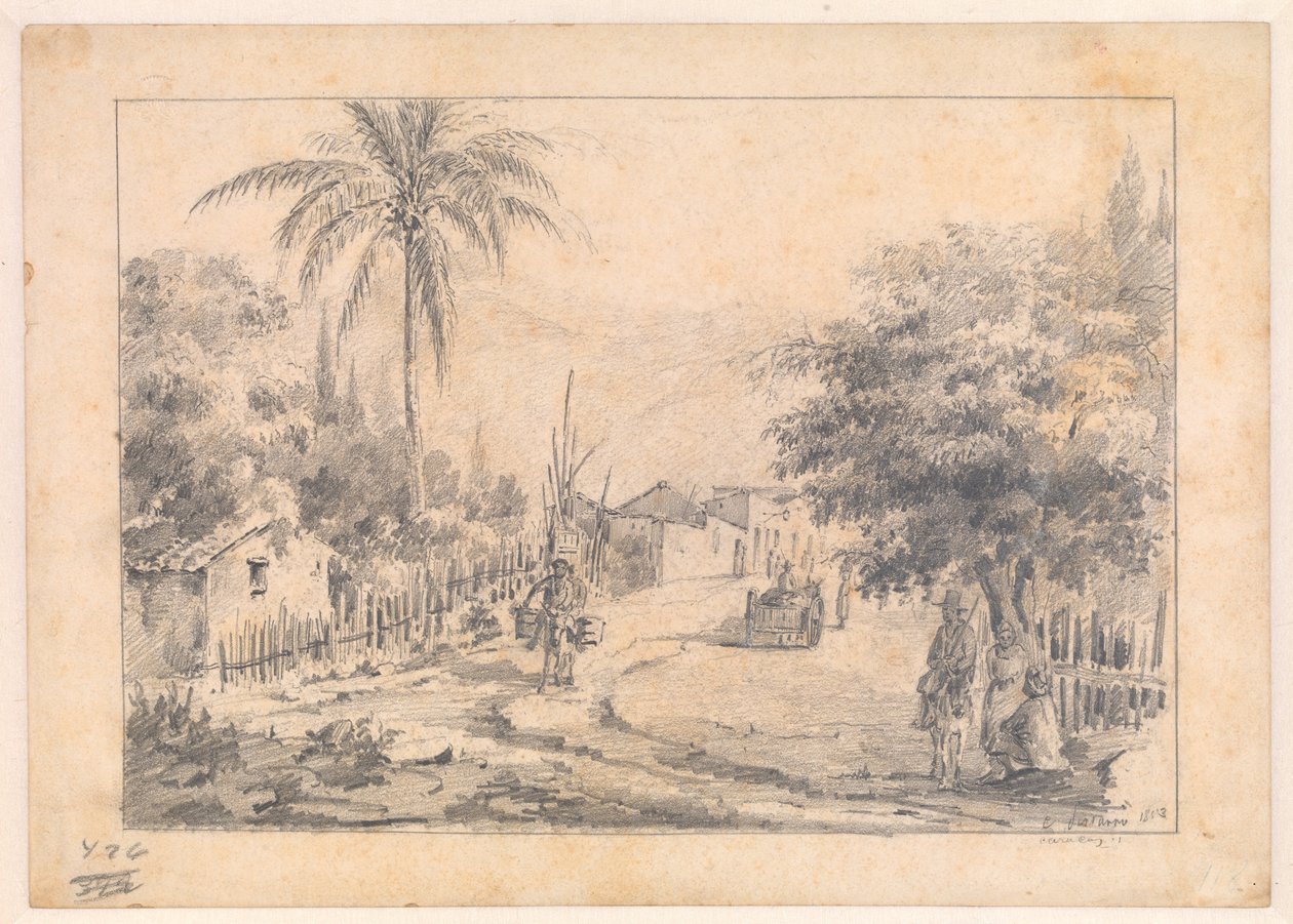 Wiejska ulica, Caracas, Wenezuela autorstwa Camille Pissarro