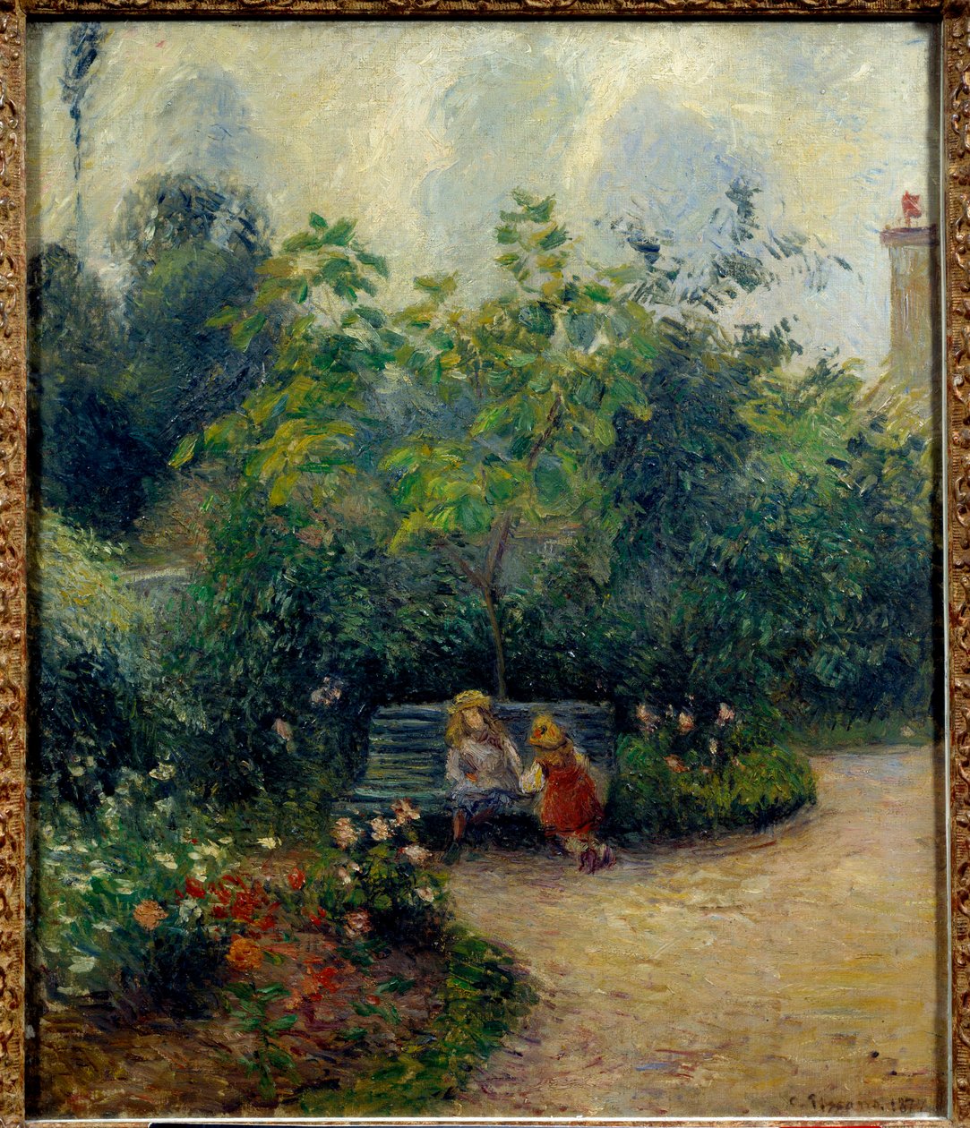 Róg ogrodu przy Ermitażu (ogród Mathurinów) Obraz Camille Pissarro (1830-1903) 1877. Wymiary 0,55 x 0,46m Paryż, musee d