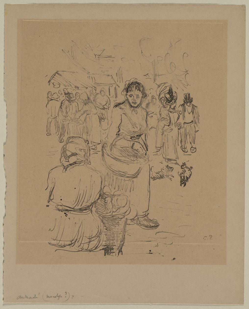 W markecie autorstwa Camille Pissarro