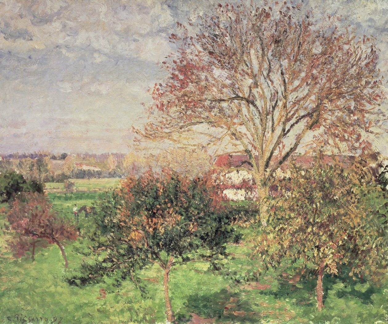 Jesienny poranek w Eragny autorstwa Camille Jacob Pissarro